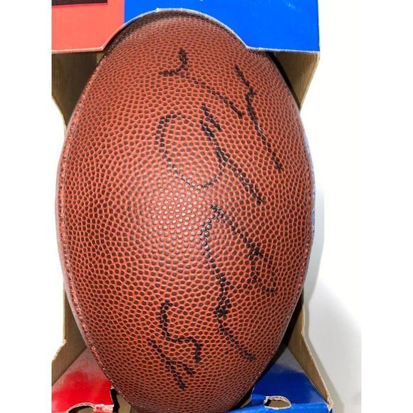 AUTHENTIC SIGNED TEDY BRUSCHI FOOTBALL - Picture 2 of 7